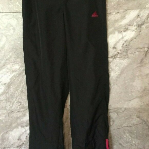 ADIDAS Black Track Pant Pink Three Stripes Loose S - Picture 7 of 7